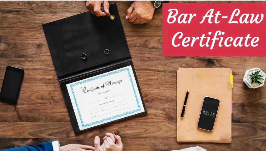 Bar At-Law Certificate